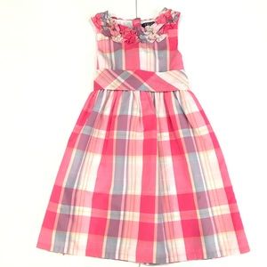 CHAPS brand Girls Plaid Spring/Easter Dress Size 6